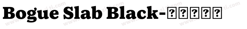 Bogue Slab Black字体转换
